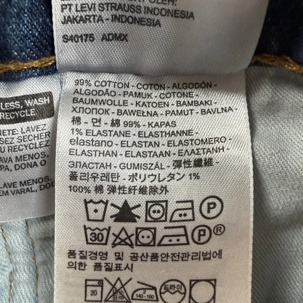 Levis 505 Regular Fit‎ Jeans Mens 40x30 Blue Denim Straight Leg Pants Classic